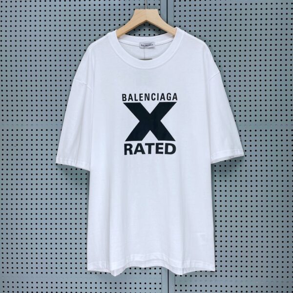 Balenciaga × Rated Joint Printing Couple Short T-Shirt