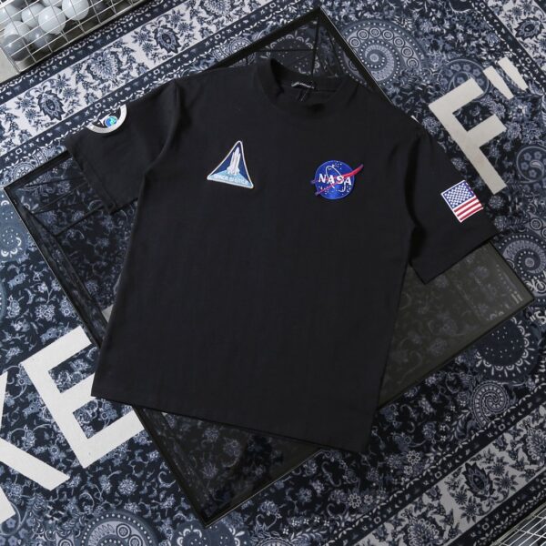 Balenciaga BLCG × NASA Joint Space Badge Limited Short Sleeve T-Shirt