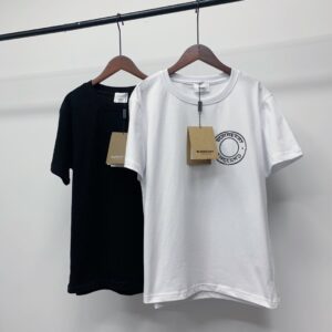 Burberry New Brand Three-Dimensional Silicone Logo T-Shirt
