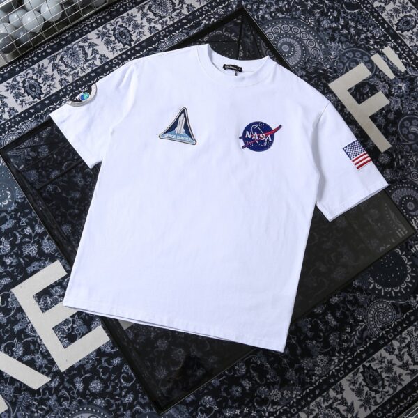 Balenciaga BLCG × NASA Joint Space Badge Limited Short Sleeve T-Shirt