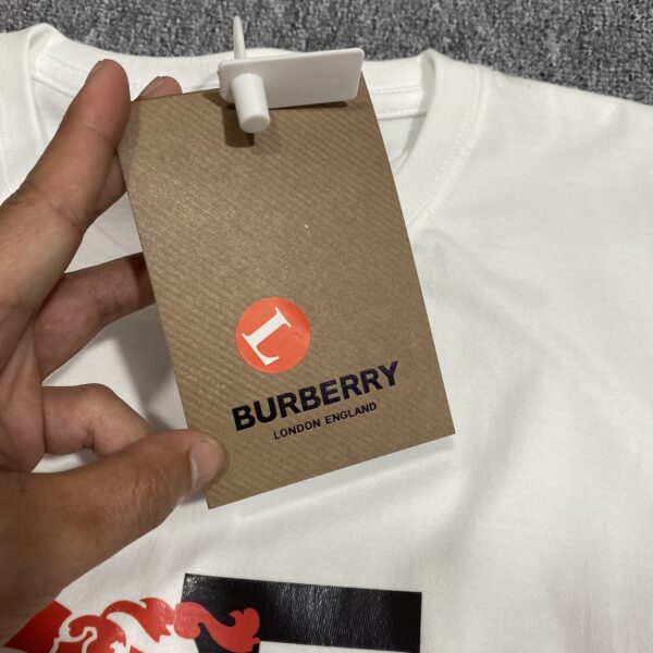 Burberry White War Horse Print T-Shirt